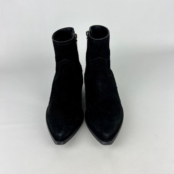 Saint Laurent YSL Lukas Womens Ankle Boots Black Suede Western size EU 36 US 6 - Picture 2 of 16